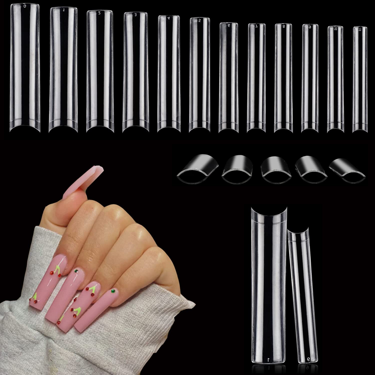 Nail Art Xxl - 100szt/pudełko XXL Extra Straight Nail Tips