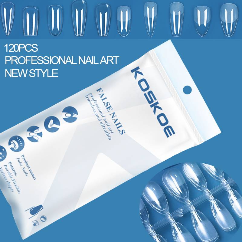 Nail Art Xs - 120szt Fałszywe paznokcie Naciśnij na akrylowe