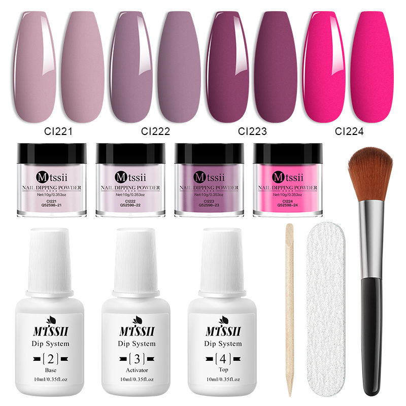 Nail Glitter Chrome - Zestaw do paznokci z pudrem do