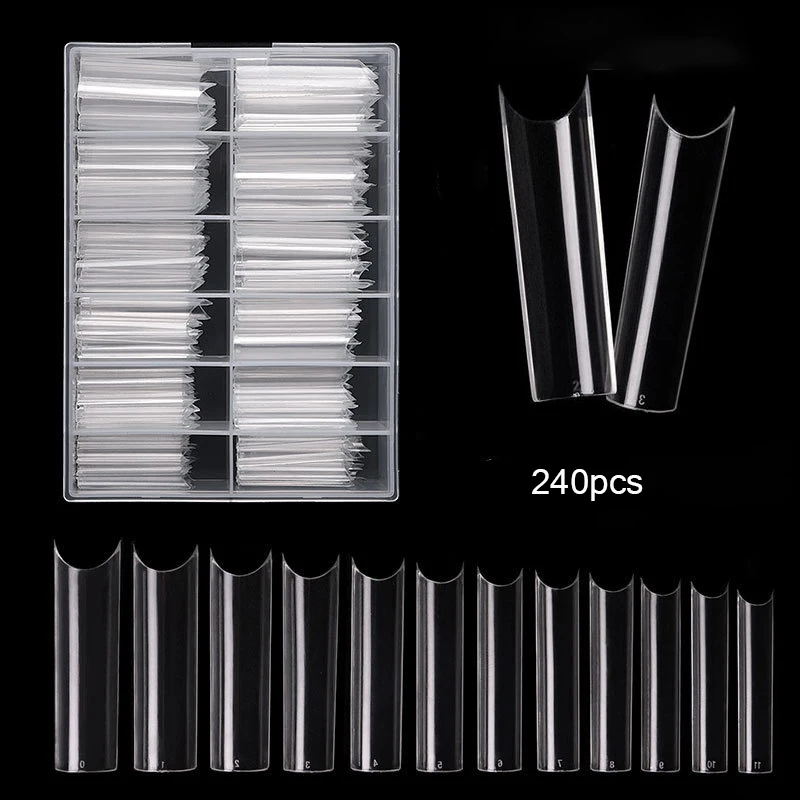 Nail Art Xxl - 240pcs/Box XXL Extra Straight Nail Tips