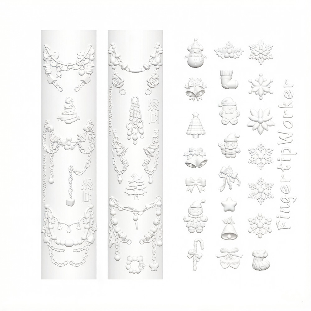 Nail Art Xmas Tree - Świąteczna forma silikonowa 3D do zdobienia