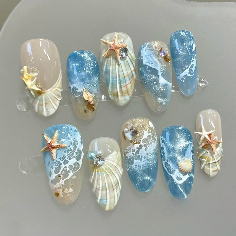 Nail Art Xs - 24 szt. Średniej długości sztuczne paznokcie