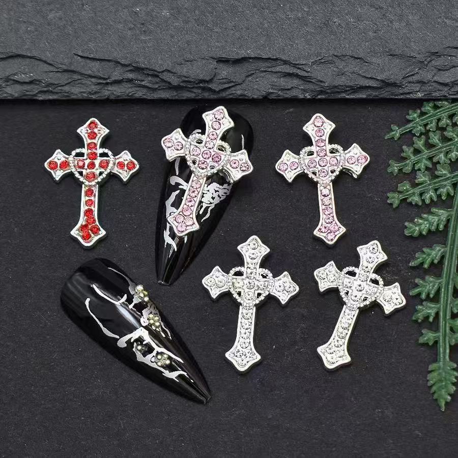 5 szt. XXL Srebrne Krzyżyki Lu – Nail Art Xxl recenzja i cena