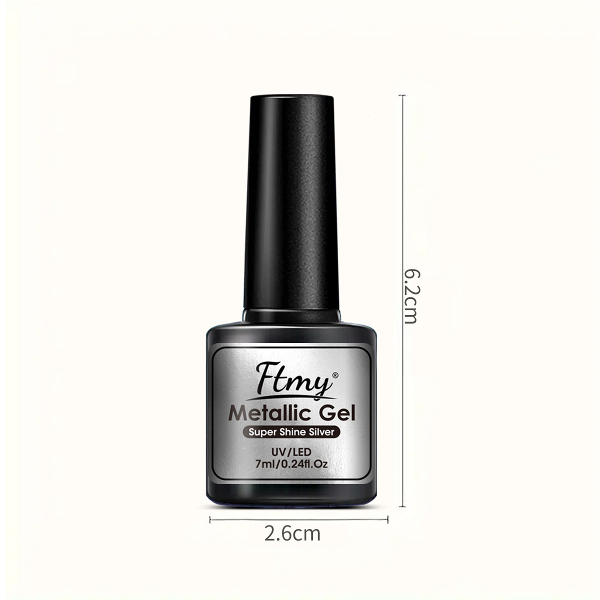 7ml Srebrny Metaliczny Żel do  – Nail Art Oval recenzja i cena