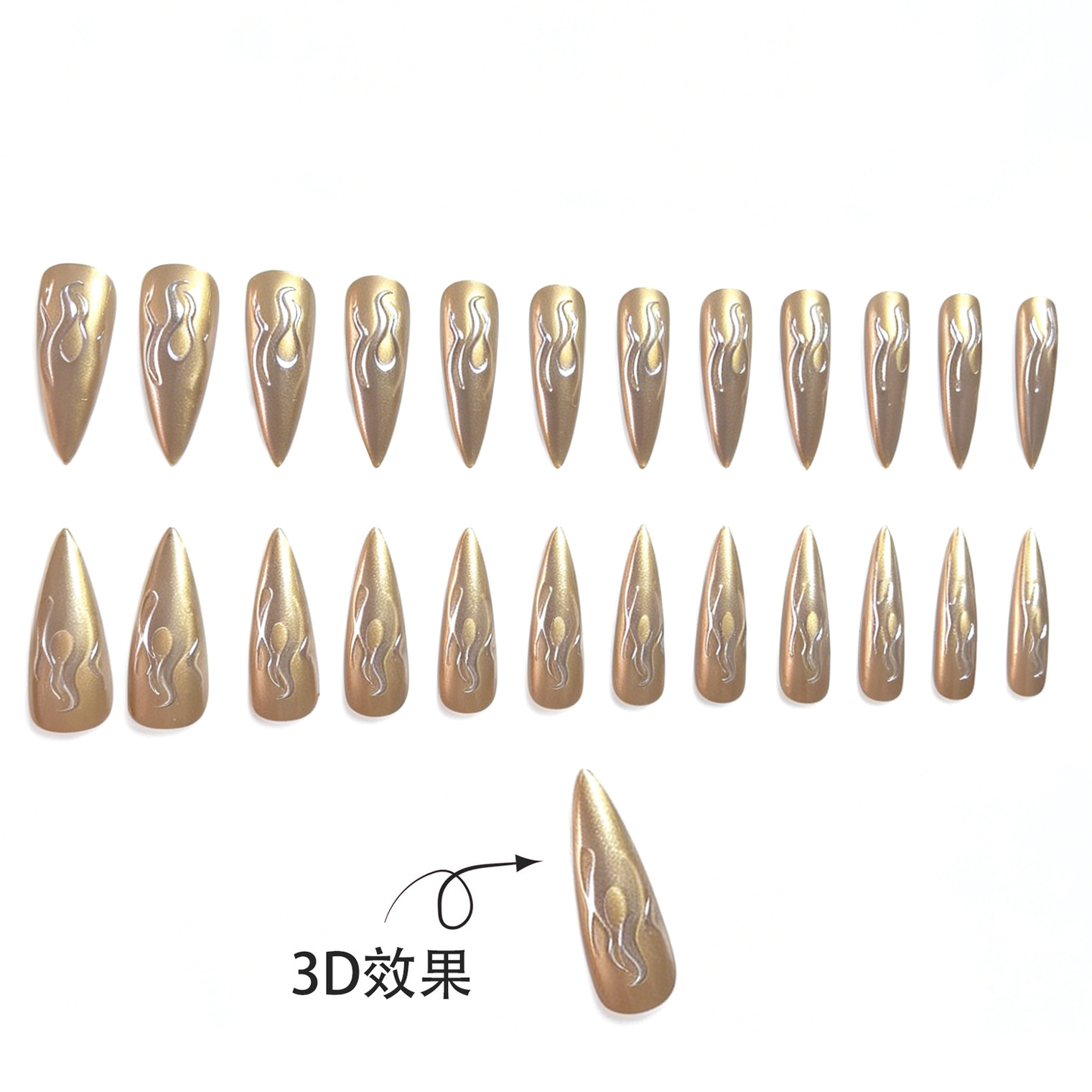 24 SZT. Paznokcie 3D Chromowan – Nail Glitter Chrome recenzja i cena