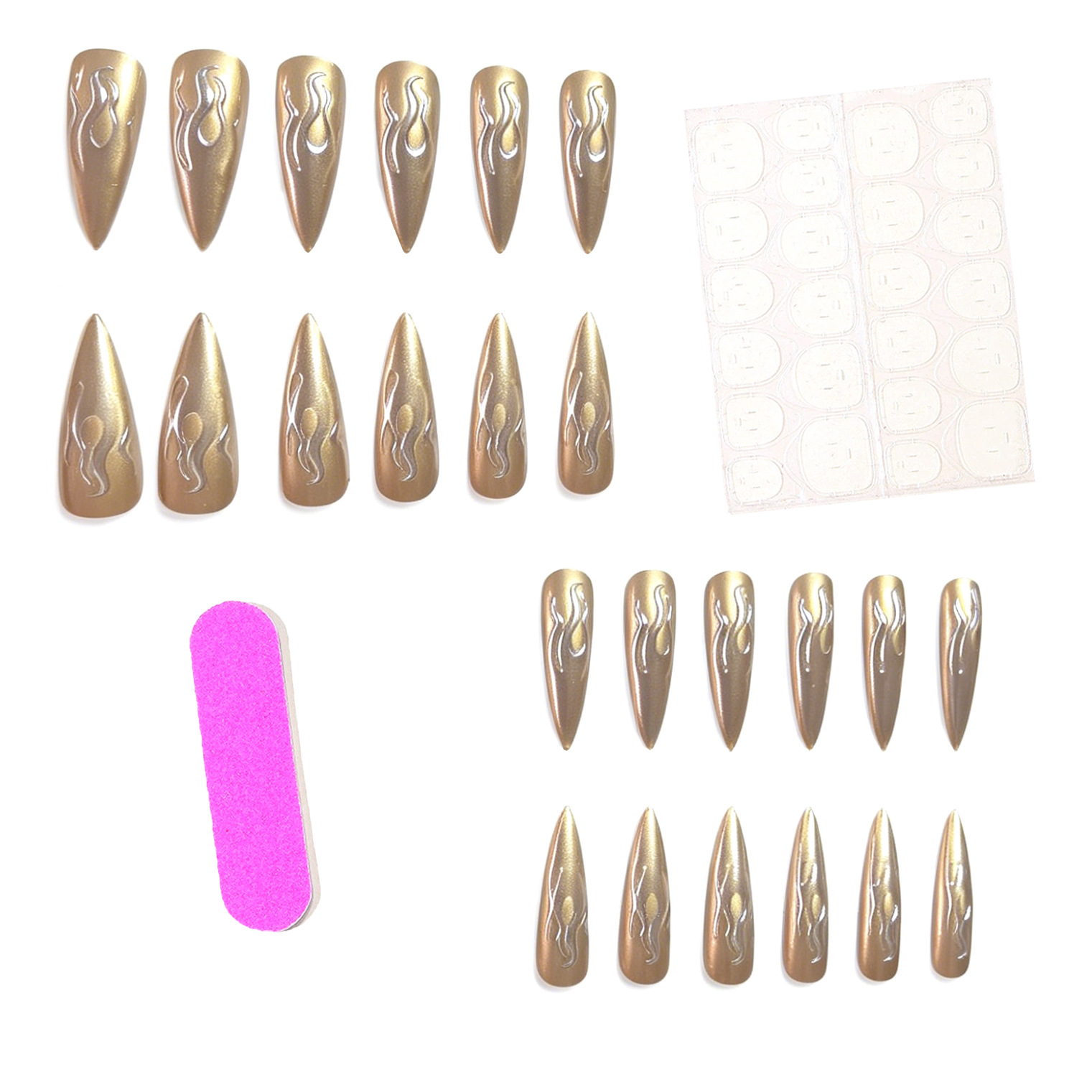 24 SZT. Paznokcie 3D Chromowan – Nail Glitter Chrome recenzja i cena