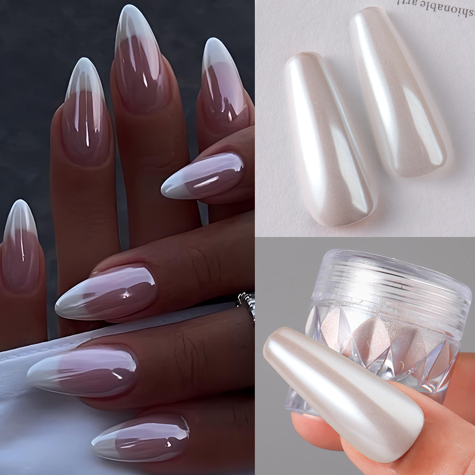 1 pudełko białego chromowanego – Nail Glitter Chrome recenzja i cena
