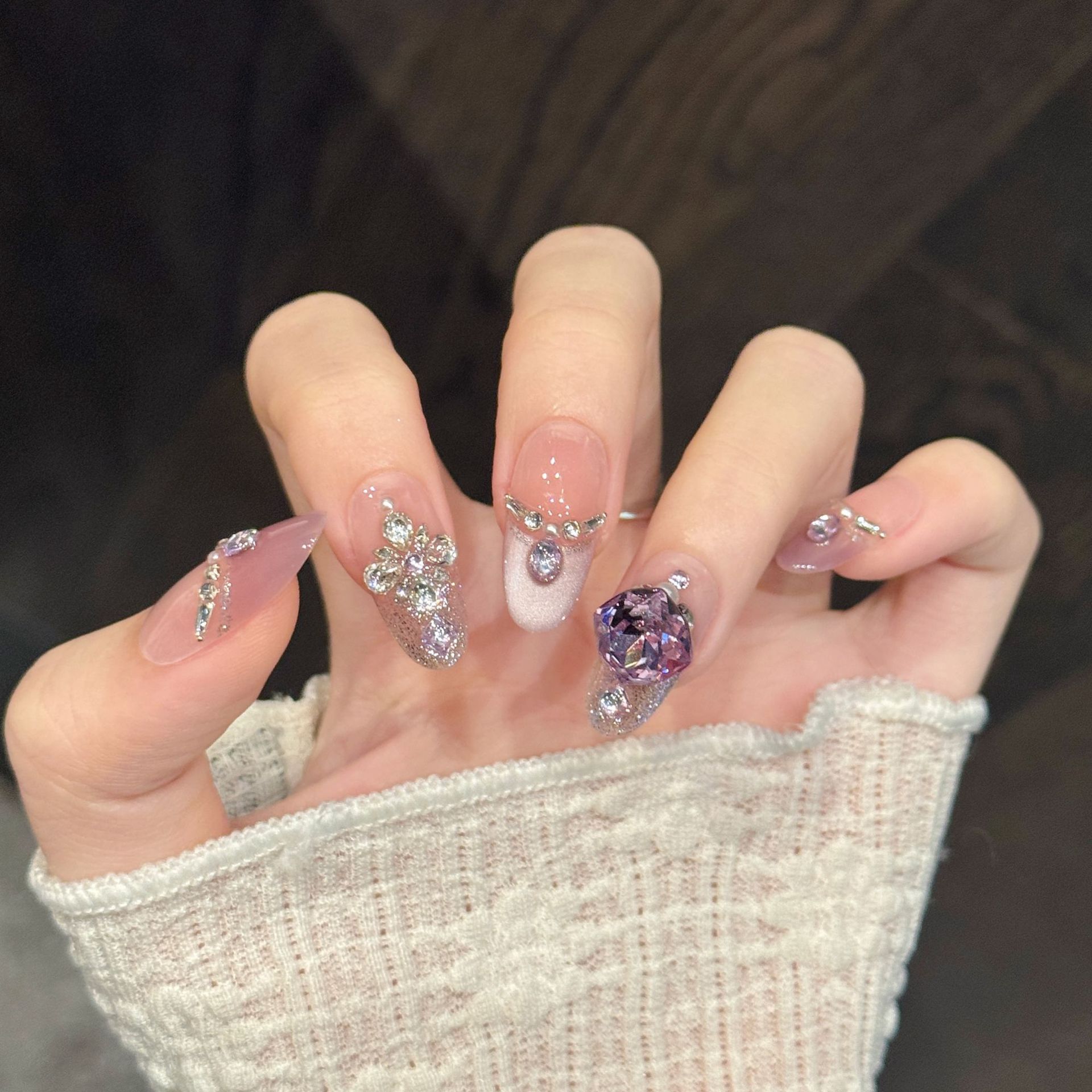 10 szt. Ręcznie Prasowane Pazn – Nail Art Oval recenzja i cena