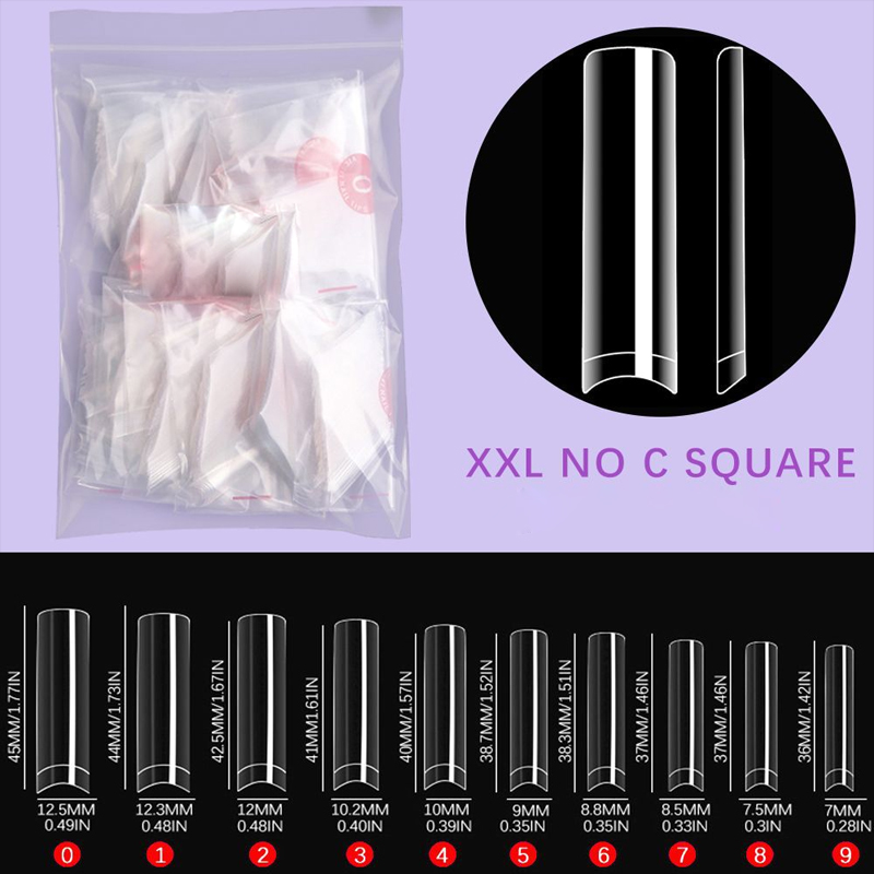 500Pcs XXL No C Curve Nail Tip – Nail Art Xxl recenzja i cena
