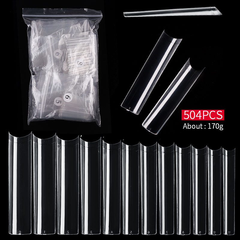 500Pcs Long Square No C Curve  – Nail Art Xxl recenzja i cena