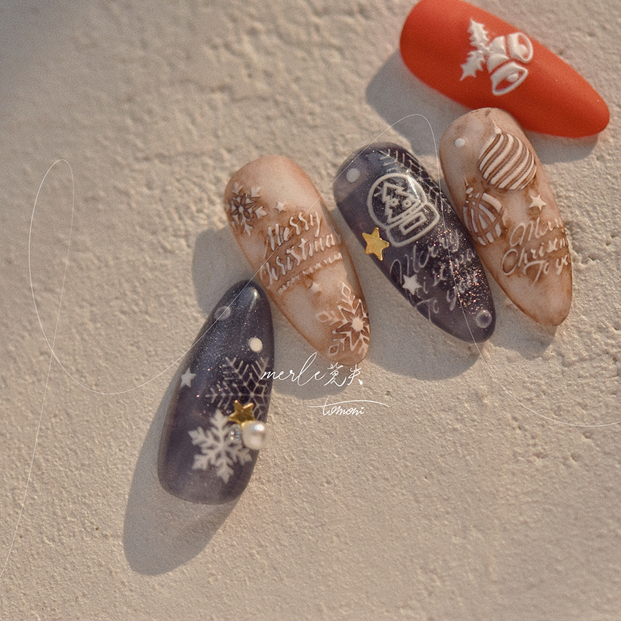 5D Relief czysty biały wesołyc – Nail Art Xmas Tree recenzja i cena