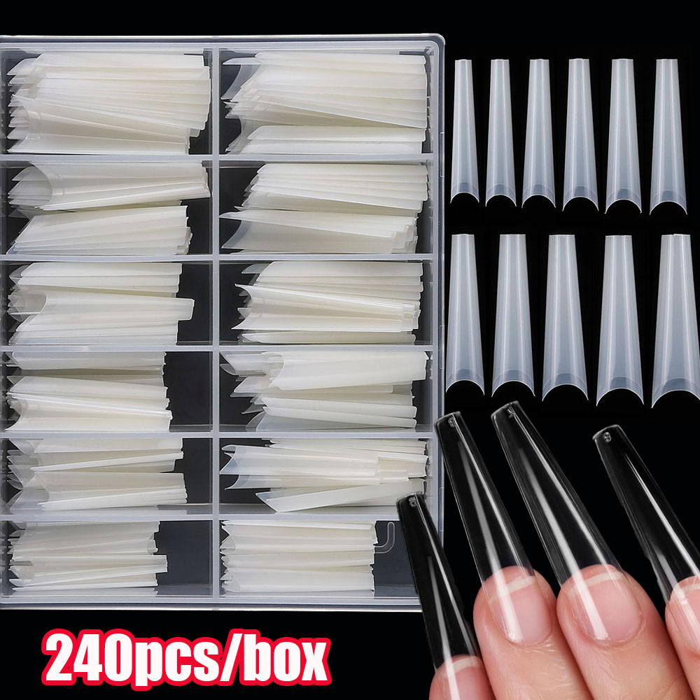 240Pcs Extra Long C Curve Stra – Nail Art Xxl recenzja i cena