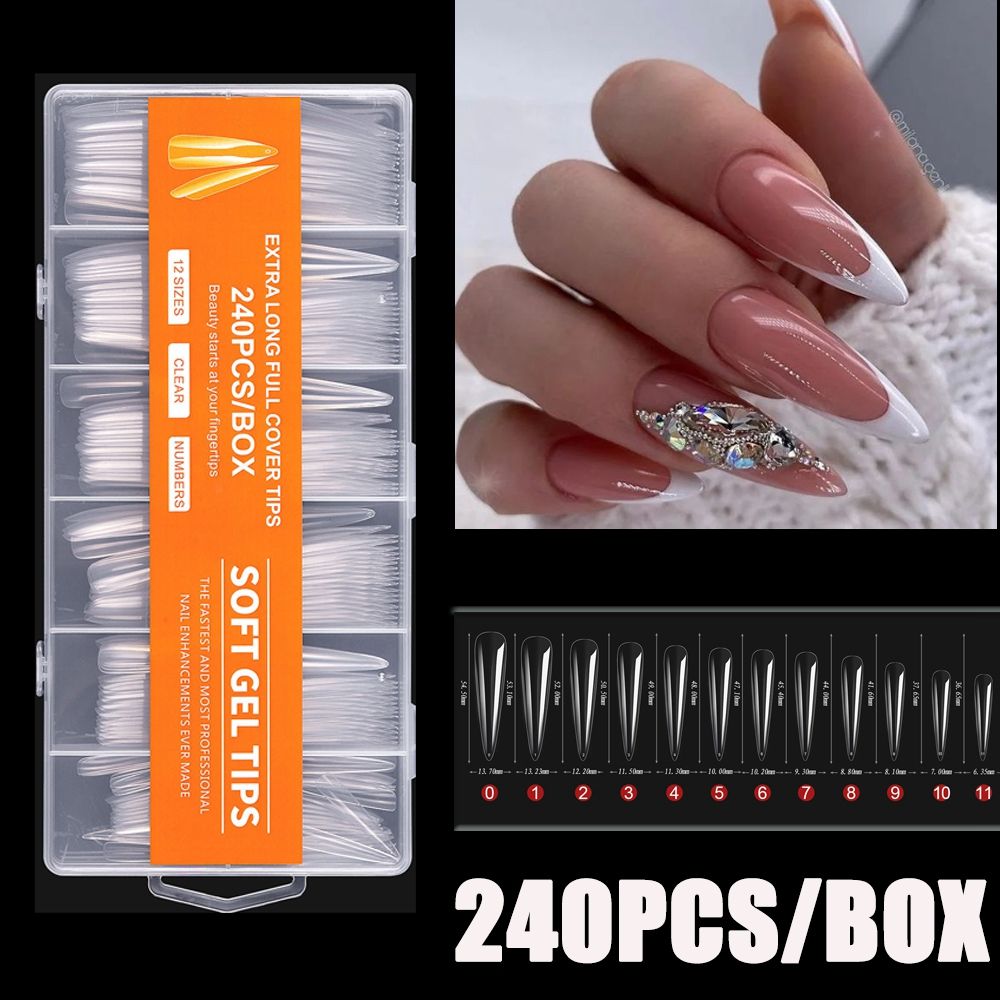 240 sztuk/pudełko Przezroczyst – Nail Art Xxl recenzja i cena
