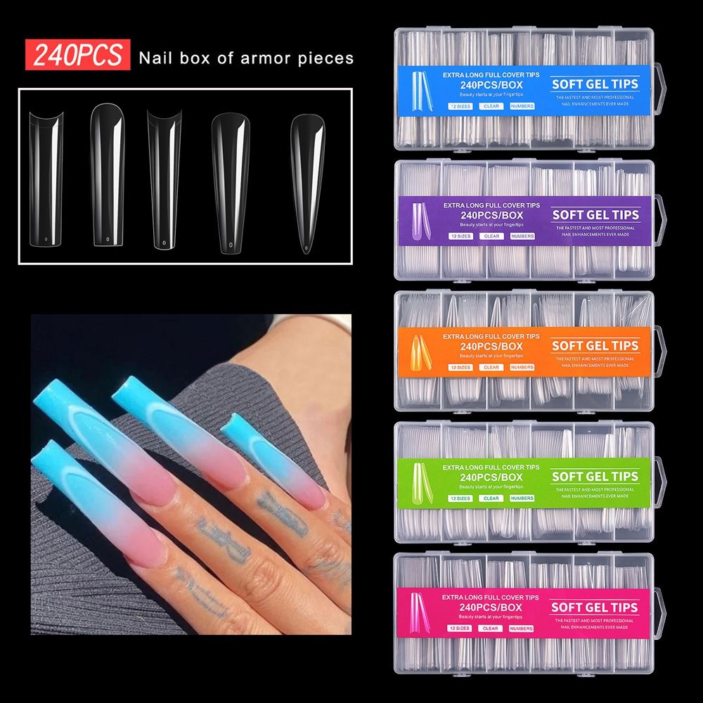 240 sztuk/pudełko Przezroczyst – Nail Art Xxl recenzja i cena