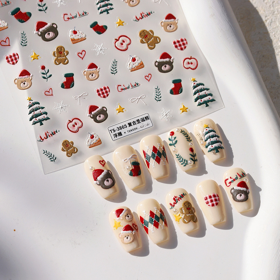 Urocze świąteczne naklejki na  – Nail Art Xmas Tree recenzja i cena