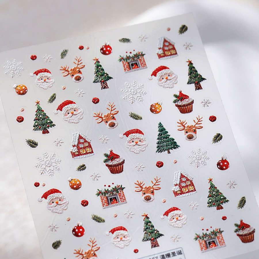 Urocze świąteczne naklejki na  – Nail Art Xmas Tree recenzja i cena