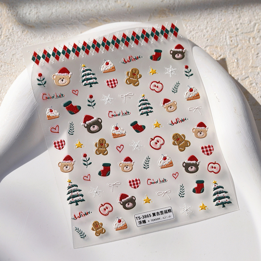 Urocze świąteczne naklejki na  – Nail Art Xmas Tree recenzja i cena