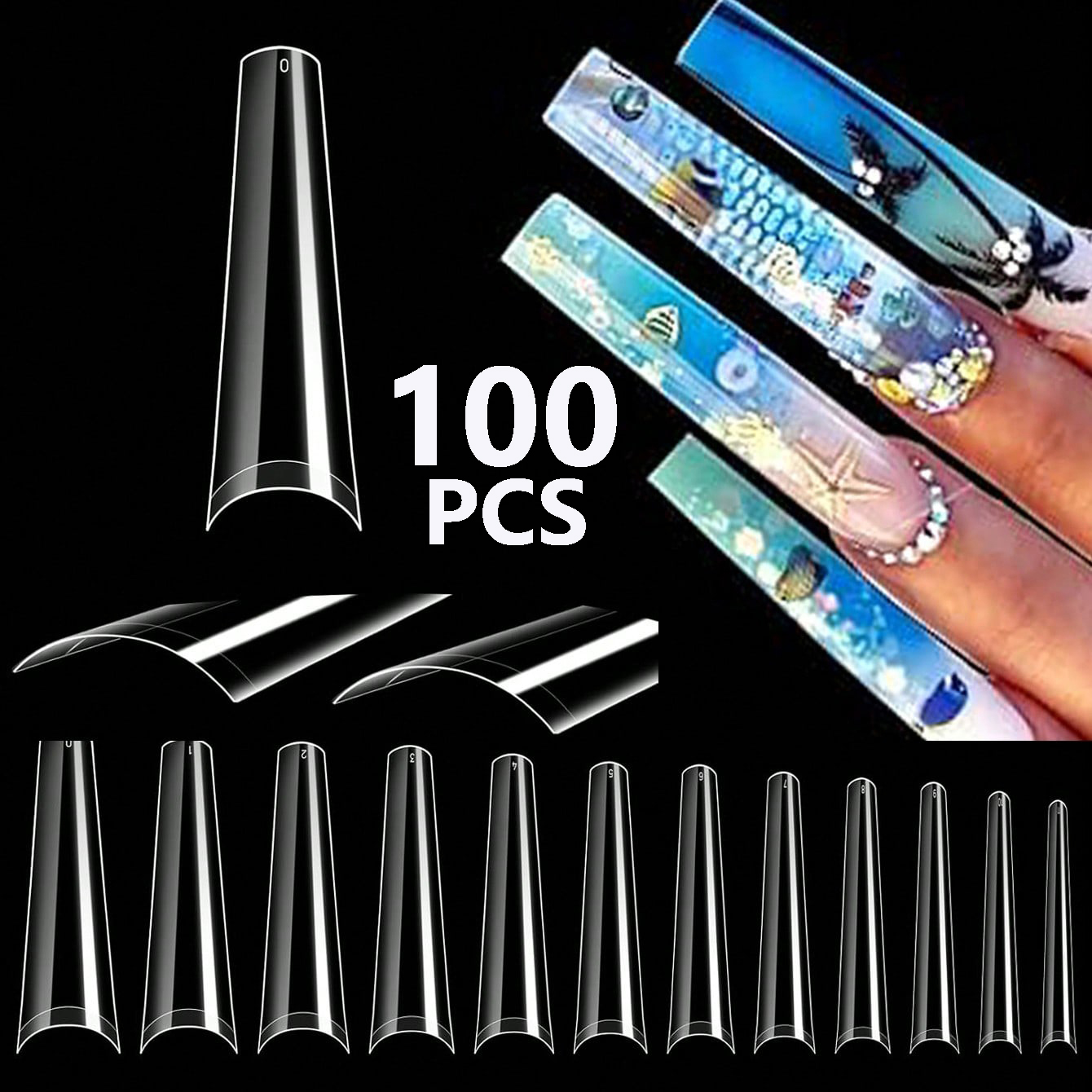 100 szt. XXL Przezroczyste Szt – Nail Art Xxl recenzja i cena